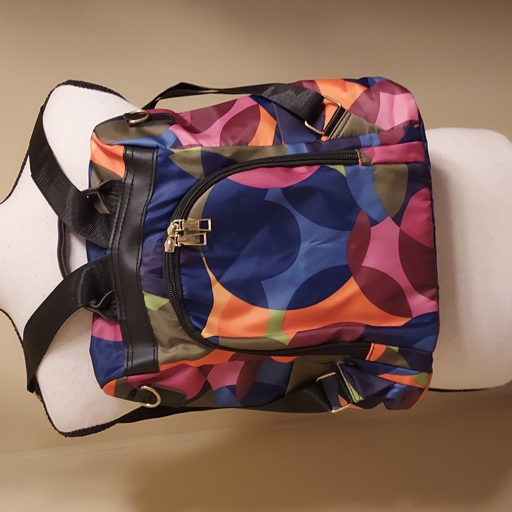 Poaba Colorful Geometric Backpack - Picture 4 of 5